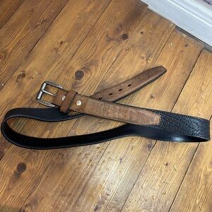 Hooey size 40 black and brown leather belt